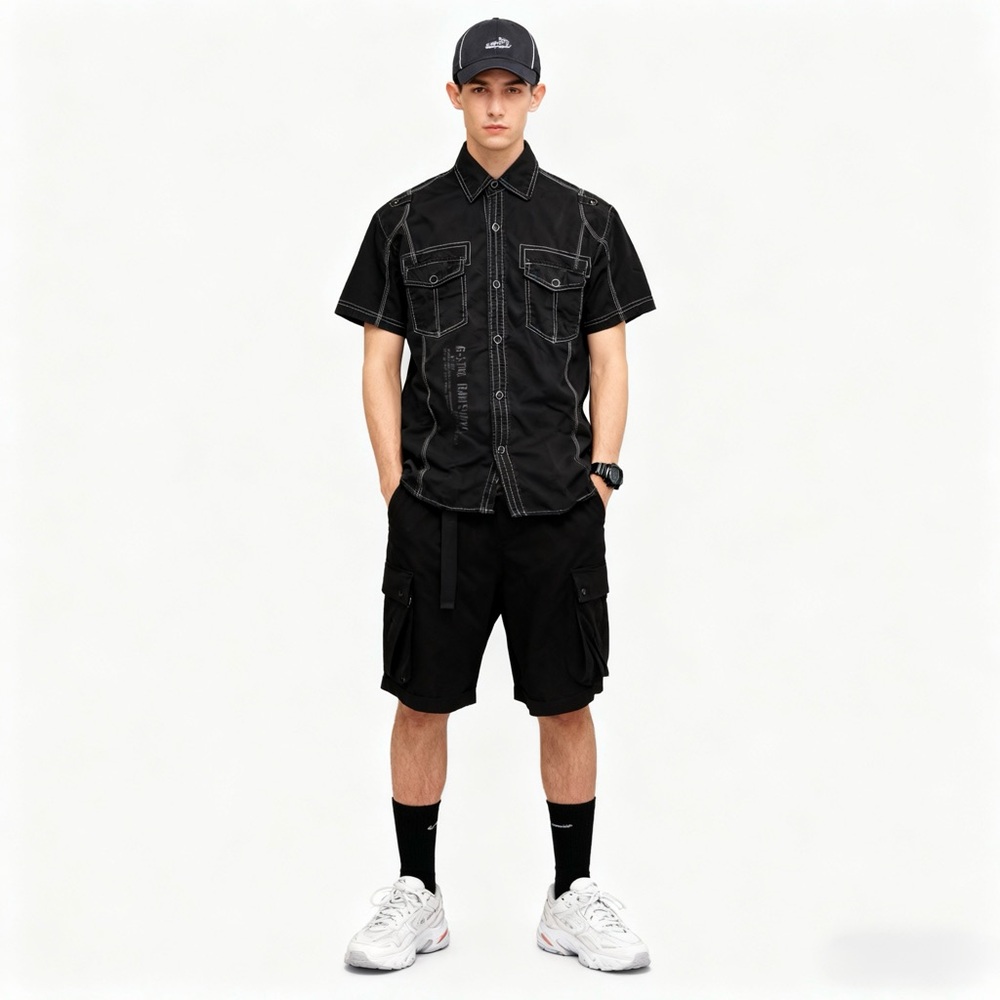 G-Star black half sleeve shirt - size M